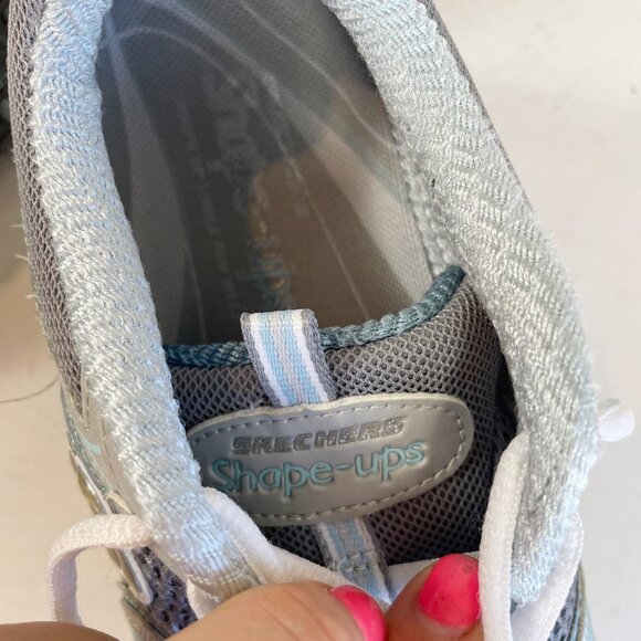 Skechers Shape Ups Toning Accelerators Sneakers 7.5 Womens Gray Leather 12320 - Picture 8 of 13
